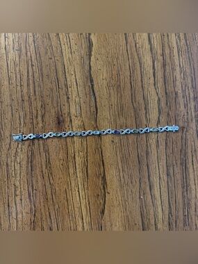 925 Sterling Silver Multi Color Stones Infinity Tennis Bracelet